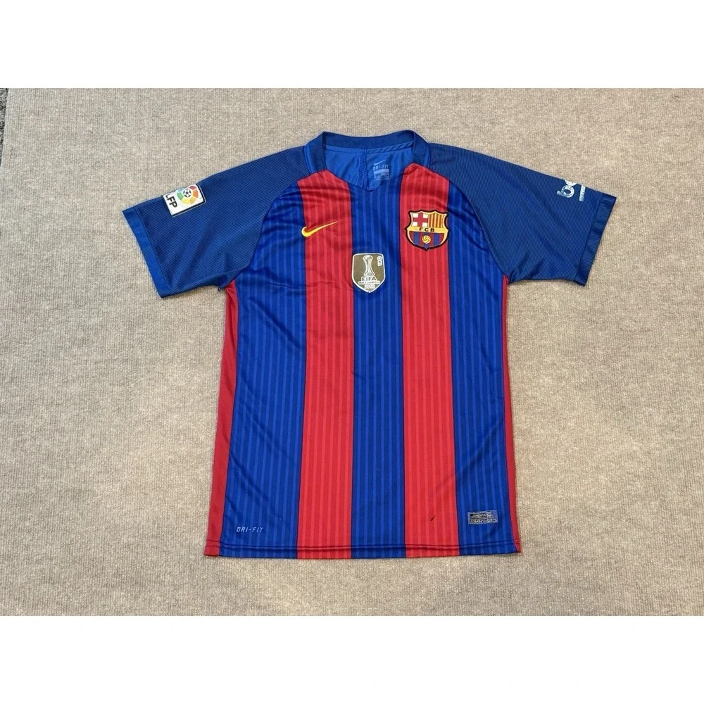 2014-2015 Nike FC Barcelona Lionel Messi Dri-FIT Soccer Jersey Size Medium Boys
